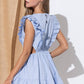 Miss Bleu Ruffle Mini Dress