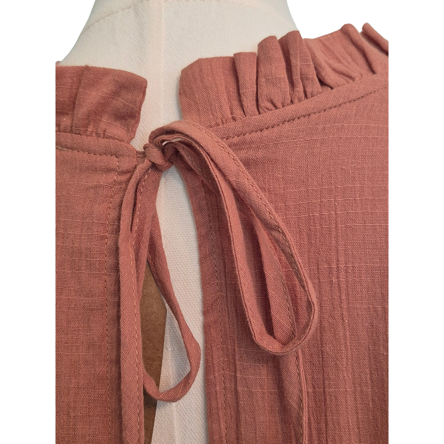 Ginger Ruffle Neck Babydoll Dress