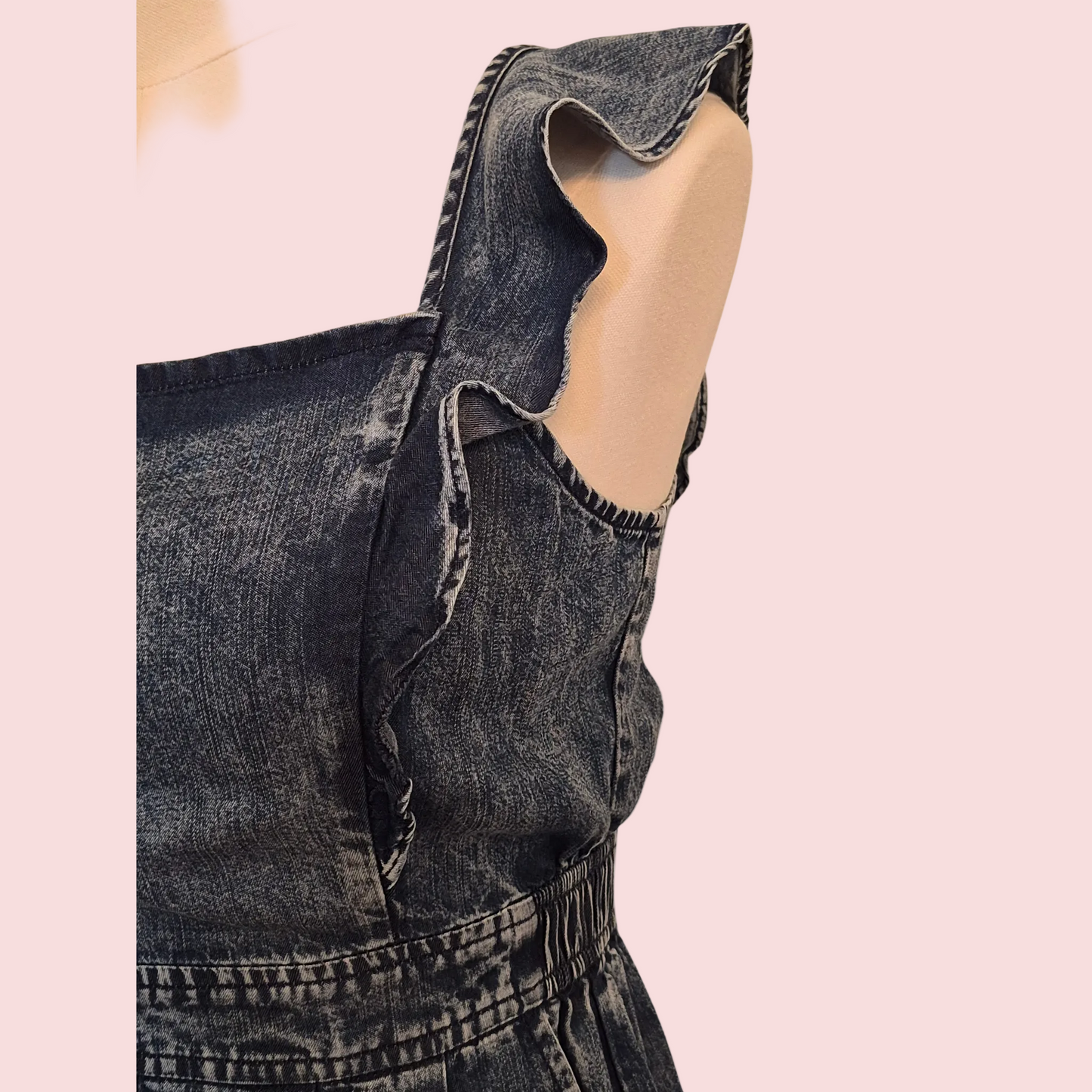Sweetheart Denim Romper