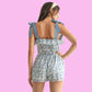 Blue Floral Romper
