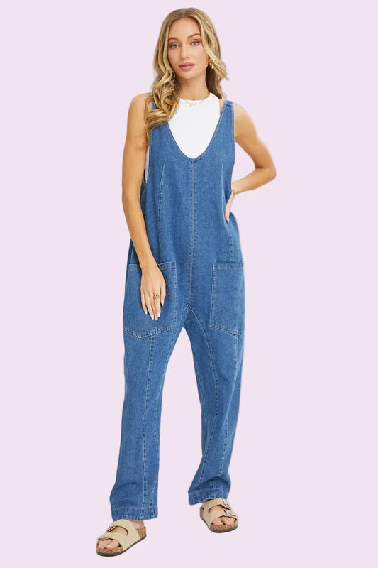 Denim Harem Jumpsuit