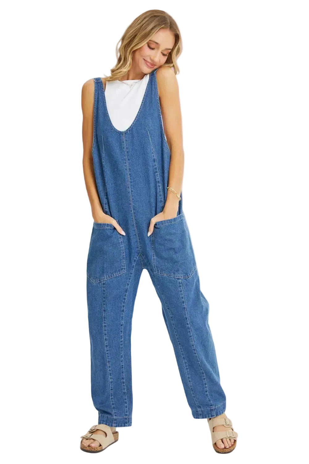 Denim Harem Jumpsuit