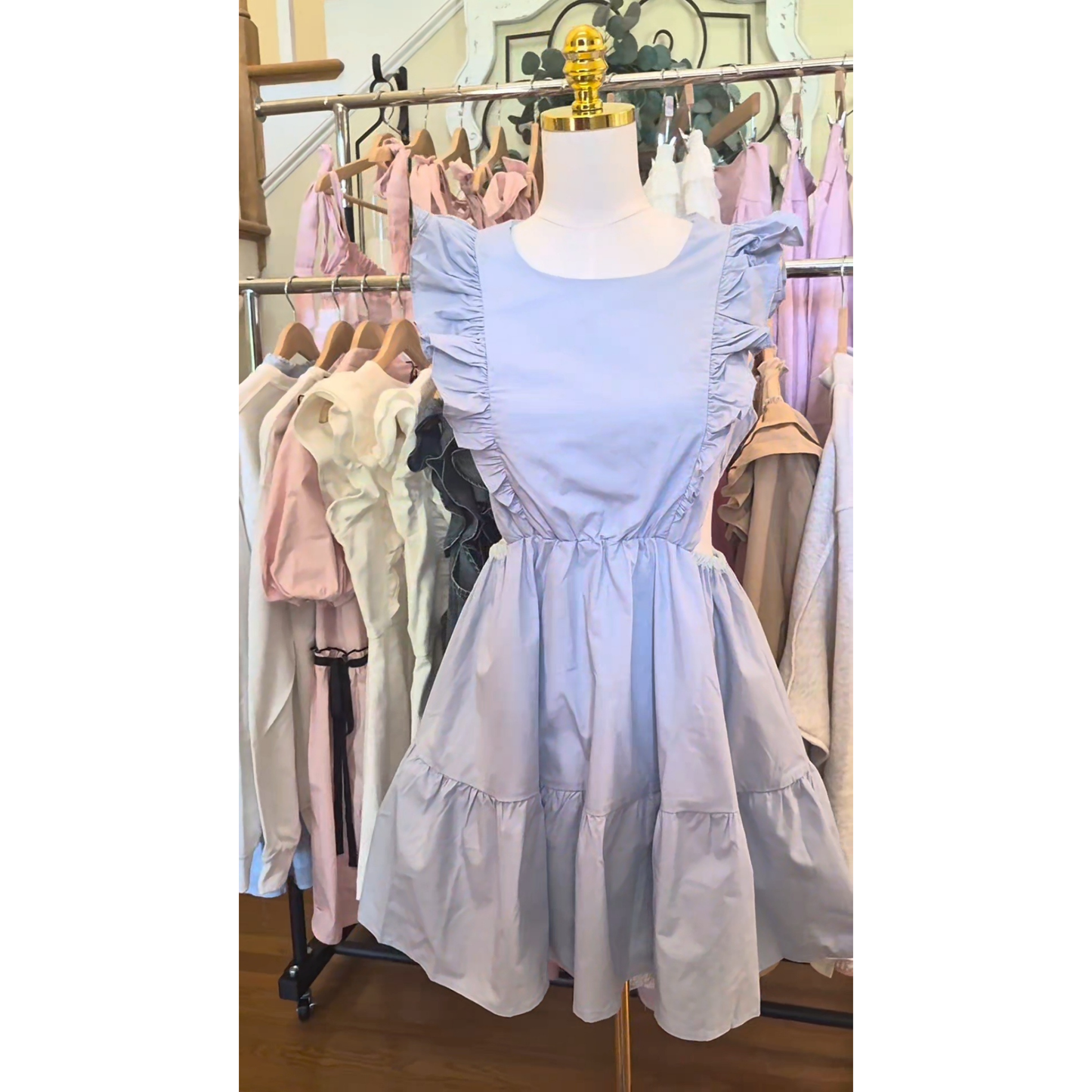 Miss Bleu Ruffle Mini Dress