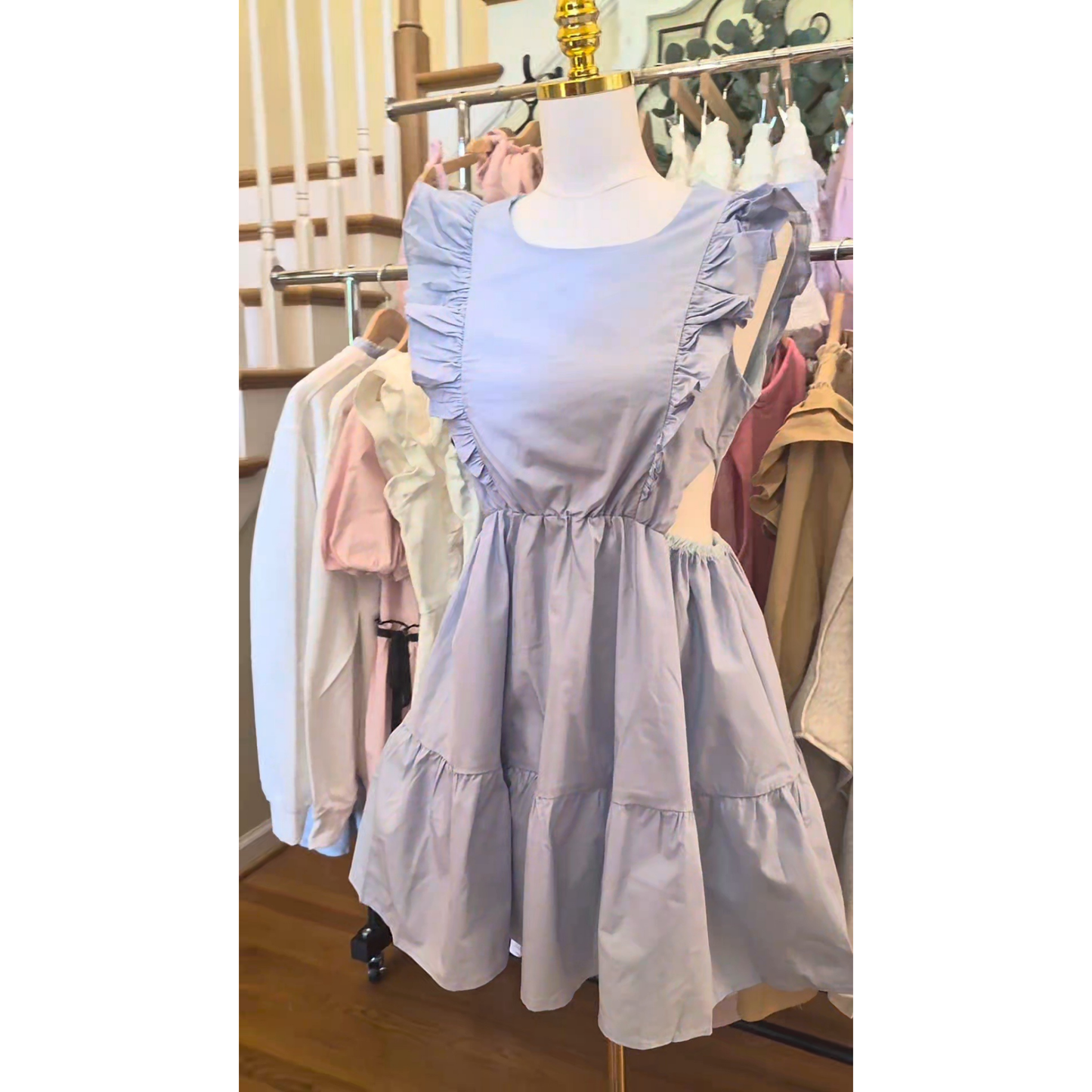 Miss Bleu Ruffle Mini Dress