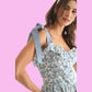 Blue Floral Romper